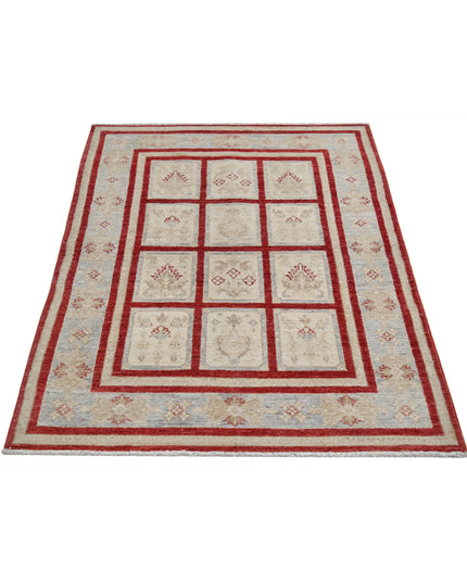 Bakhtiari 3' 4" X 4' 9" Hand Knotted Wool Rug 3' 4" X 4' 9" (101 X 145) / Red / Wool