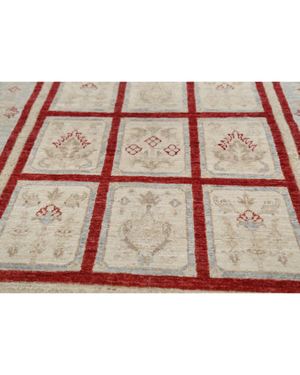 Bakhtiari 3' 4" X 4' 9" Hand Knotted Wool Rug 3' 4" X 4' 9" (101 X 145) / Red / Wool