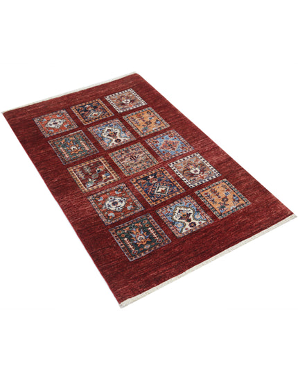 Bakhtiari 2' 10" X 4' 3" Hand Knotted Wool Rug 2' 10" X 4' 3" (86 X 130) / Red / Wool