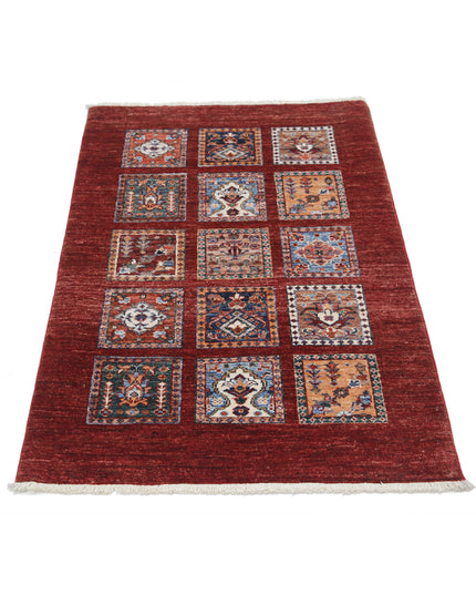 Bakhtiari 2' 10" X 4' 3" Hand Knotted Wool Rug 2' 10" X 4' 3" (86 X 130) / Red / Wool