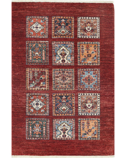 Bakhtiari 2' 10" X 4' 3" Hand Knotted Wool Rug 2' 10" X 4' 3" (86 X 130) / Red / Wool