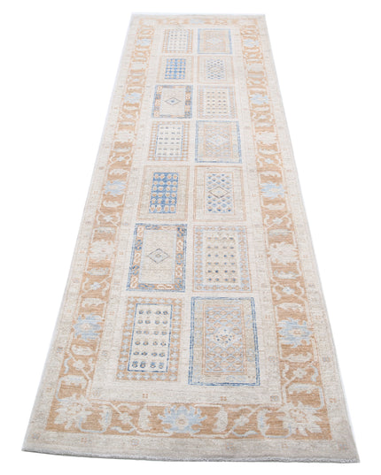 Bakhtiari 2' 7" X 9' 2" Hand Knotted Wool Rug 2' 7" X 9' 2" (79 X 280) / Ivory / Wool
