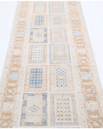 Bakhtiari 2' 7" X 9' 2" Hand Knotted Wool Rug 2' 7" X 9' 2" (79 X 280) / Ivory / Wool