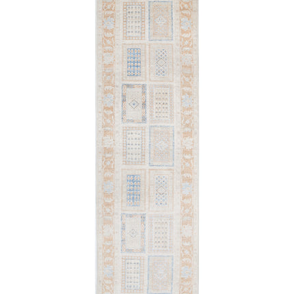 Bakhtiari 2' 7" X 9' 2" Hand Knotted Wool Rug 2' 7" X 9' 2" (79 X 280) / Ivory / Wool