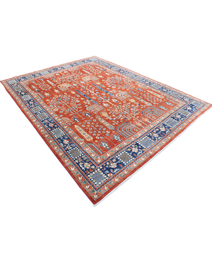 Bakshaish 7' 9" X 9' 11" Hand Knotted Wool Rug 7' 9" X 9' 11" (236 X 302) / Rust / Wool