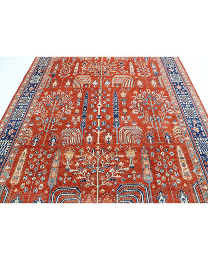 Bakshaish 7' 9" X 9' 11" Hand Knotted Wool Rug 7' 9" X 9' 11" (236 X 302) / Rust / Wool