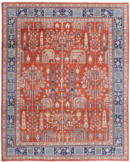 Bakshaish 7' 9" X 9' 11" Hand Knotted Wool Rug 7' 9" X 9' 11" (236 X 302) / Rust / Wool