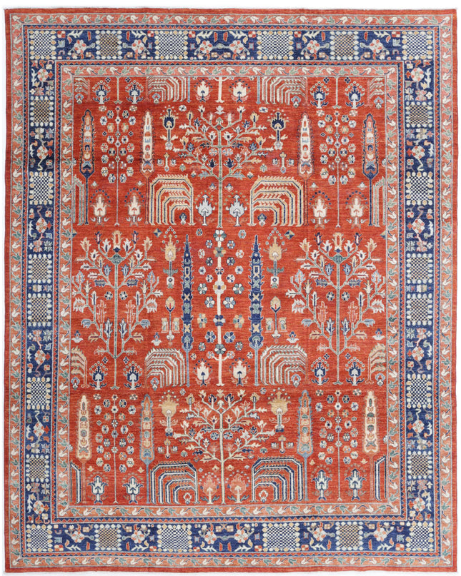 Bakshaish 7' 9" X 9' 11" Hand Knotted Wool Rug 7' 9" X 9' 11" (236 X 302) / Rust / Wool