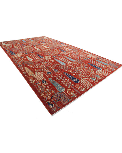 Bakshaish 10' 0" X 17' 7" Hand Knotted Wool Rug 10' 0" X 17' 7" (305 X 536) / Red / Wool