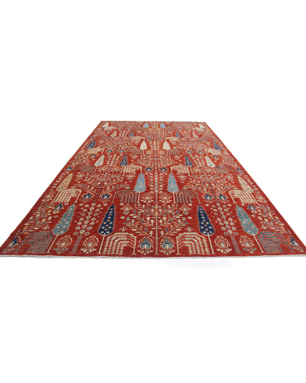 Bakshaish 10' 0" X 17' 7" Hand Knotted Wool Rug 10' 0" X 17' 7" (305 X 536) / Red / Wool