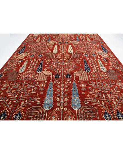 Bakshaish 10' 0" X 17' 7" Hand Knotted Wool Rug 10' 0" X 17' 7" (305 X 536) / Red / Wool