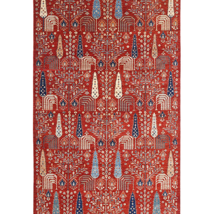 Bakshaish 10' 0" X 17' 7" Hand Knotted Wool Rug 10' 0" X 17' 7" (305 X 536) / Red / Wool