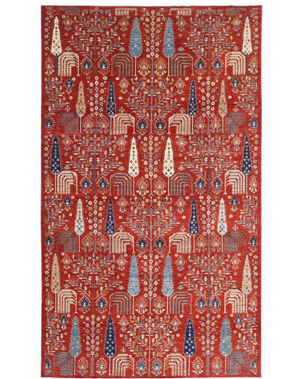Bakshaish 10' 0" X 17' 7" Hand Knotted Wool Rug 10' 0" X 17' 7" (305 X 536) / Red / Wool