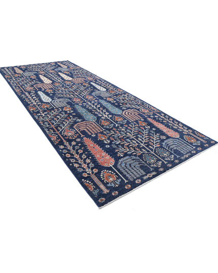 Bakshaish 6' 2" X 14' 8" Hand Knotted Wool Rug 6' 2" X 14' 8" (188 X 447) / Blue / Wool