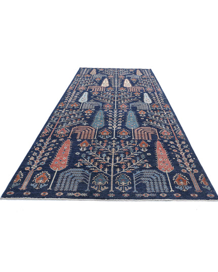 Bakshaish 6' 2" X 14' 8" Hand Knotted Wool Rug 6' 2" X 14' 8" (188 X 447) / Blue / Wool