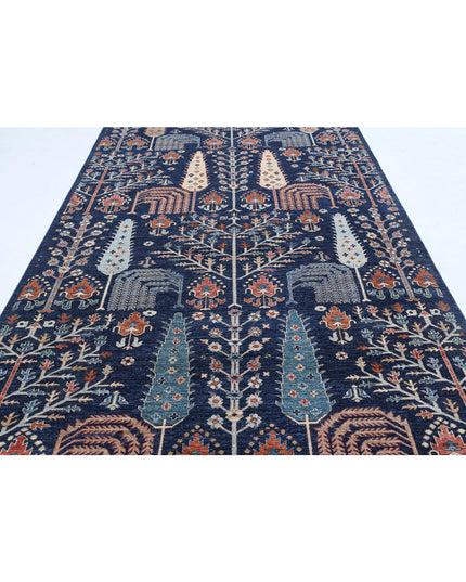 Bakshaish 6' 2" X 14' 8" Hand Knotted Wool Rug 6' 2" X 14' 8" (188 X 447) / Blue / Wool