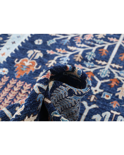 Bakshaish 6' 2" X 14' 8" Hand Knotted Wool Rug 6' 2" X 14' 8" (188 X 447) / Blue / Wool