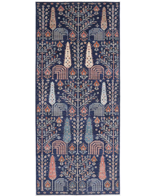 Bakshaish 6' 2" X 14' 8" Hand Knotted Wool Rug 6' 2" X 14' 8" (188 X 447) / Blue / Wool