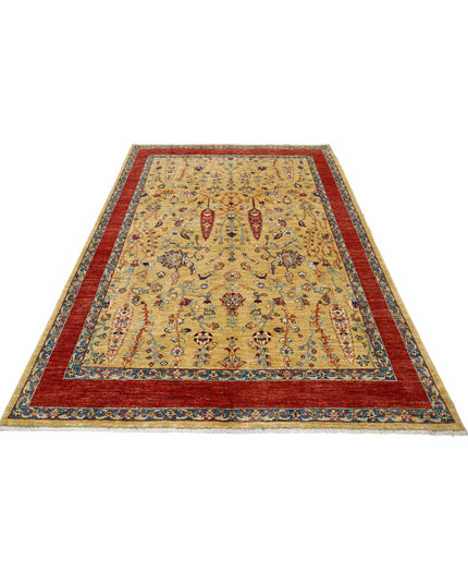 Bakshaish 5' 6" X 8' 4" Hand Knotted Wool Rug 5' 6" X 8' 4" (168 X 254) / Gold / Wool