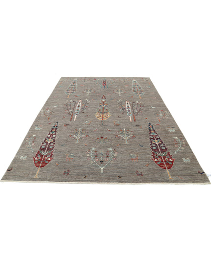 Bakshaish 6' 11" X 9' 10" Hand Knotted Wool Rug 6' 11" X 9' 10" (211 X 300) / Grey / Wool