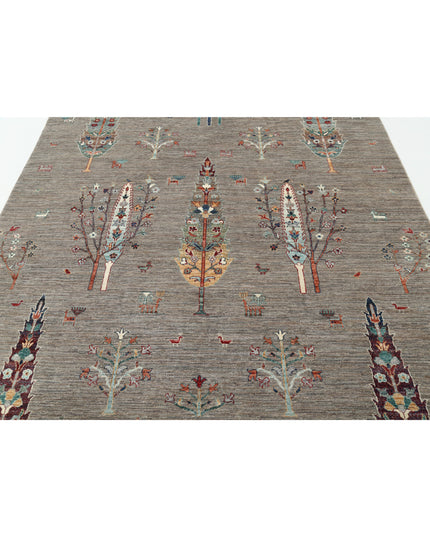 Bakshaish 6' 11" X 9' 10" Hand Knotted Wool Rug 6' 11" X 9' 10" (211 X 300) / Grey / Wool