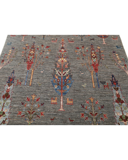 Bakshaish 5' 8" X 9' 0" Hand Knotted Wool Rug 5' 8" X 9' 0" (173 X 274) / Grey / Wool