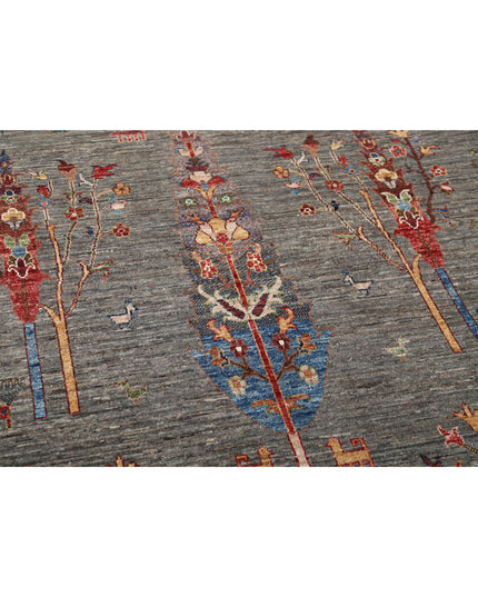 Bakshaish 5' 8" X 9' 0" Hand Knotted Wool Rug 5' 8" X 9' 0" (173 X 274) / Grey / Wool