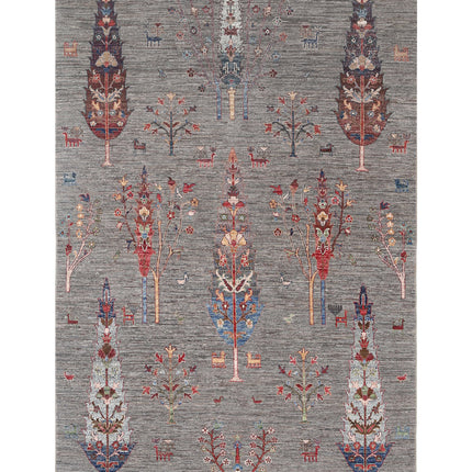 Bakshaish 5' 8" X 9' 0" Hand Knotted Wool Rug 5' 8" X 9' 0" (173 X 274) / Grey / Wool