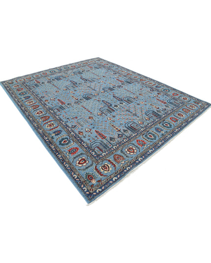 Bakshaish 8' 0" X 9' 9" Hand Knotted Wool Rug 8' 0" X 9' 9" (244 X 297) / Blue / Wool