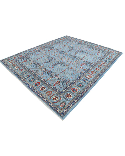 Bakshaish 8' 0" X 9' 9" Hand Knotted Wool Rug 8' 0" X 9' 9" (244 X 297) / Blue / Wool
