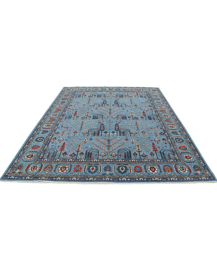 Bakshaish 8' 0" X 9' 9" Hand Knotted Wool Rug 8' 0" X 9' 9" (244 X 297) / Blue / Wool
