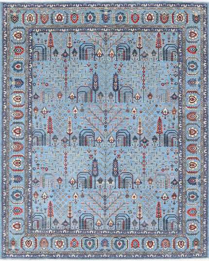 Bakshaish 8' 0" X 9' 9" Hand Knotted Wool Rug 8' 0" X 9' 9" (244 X 297) / Blue / Wool