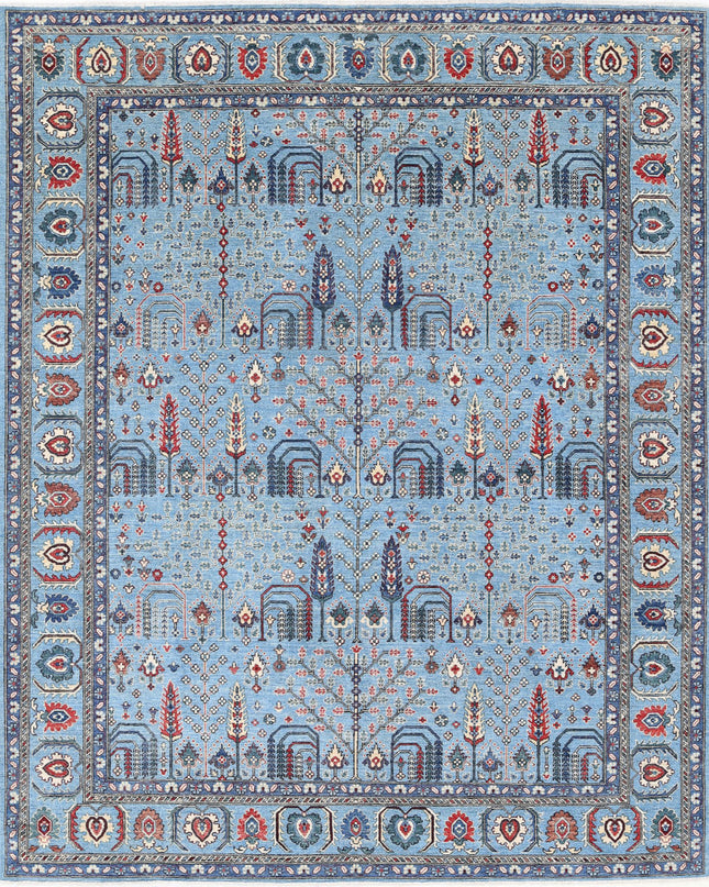 Bakshaish 8' 0" X 9' 9" Hand Knotted Wool Rug 8' 0" X 9' 9" (244 X 297) / Blue / Wool