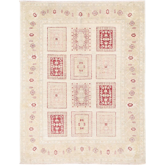 Bakthari 4' 11" X 6' 3" Wool Hand-Knotted Rug 4' 11" X 6' 3" (150 X 191) / Ivory / Gold