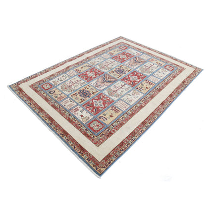 Bakthari 5' 7" X 7' 8" Wool Hand-Knotted Rug 5' 7" X 7' 8" (170 X 234) / Multi / Ivory