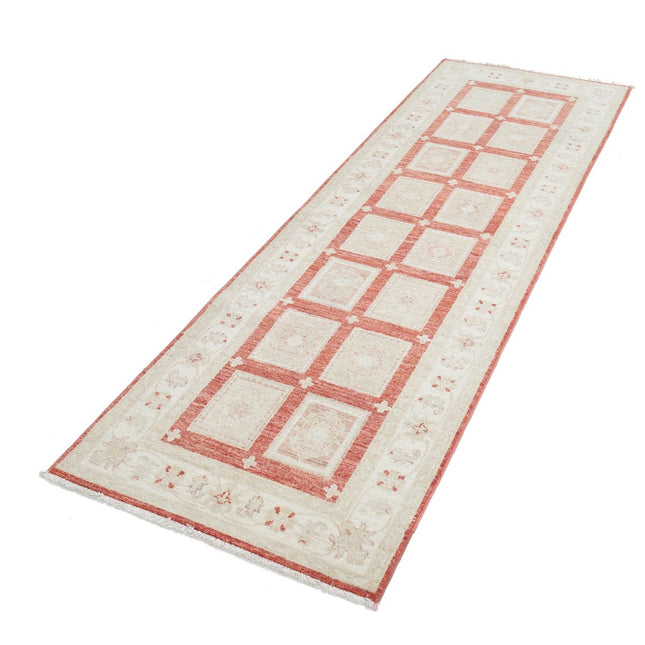 Bakthari 2' 7" X 8' 0" Wool Hand-Knotted Rug 2' 7" X 8' 0" (79 X 244) / Red / Ivory