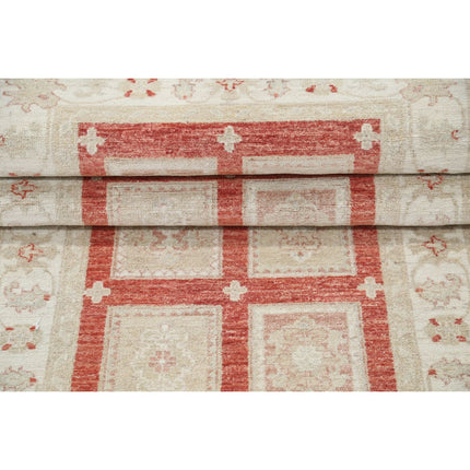 Bakthari 2' 7" X 8' 0" Wool Hand-Knotted Rug 2' 7" X 8' 0" (79 X 244) / Red / Ivory