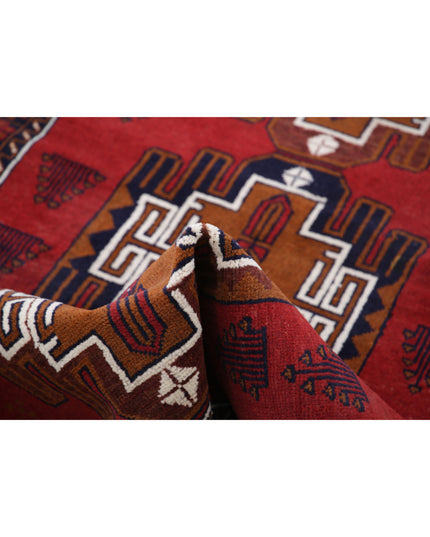 Baluch 3' 5" X 5' 9" Hand Knotted Wool Rug 3' 5" X 5' 9" (104 X 175) / Red / Wool