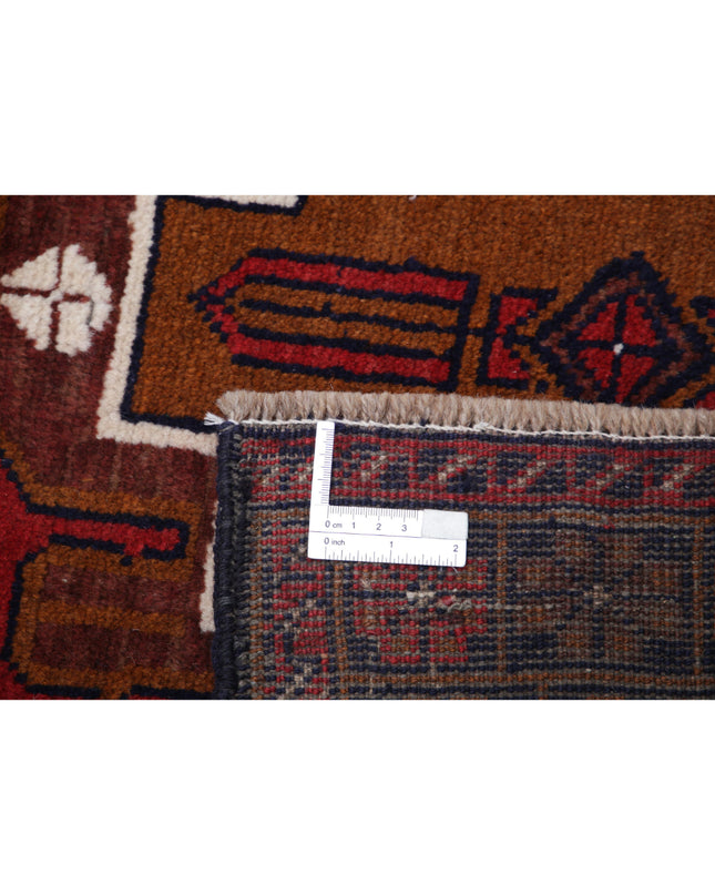 Baluch 3' 5" X 5' 9" Hand Knotted Wool Rug 3' 5" X 5' 9" (104 X 175) / Red / Wool