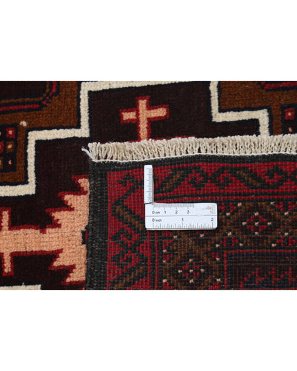 Baluch 2' 8" X 4' 6" Hand Knotted Wool Rug 2' 8" X 4' 6" (81 X 137) / Red / Wool