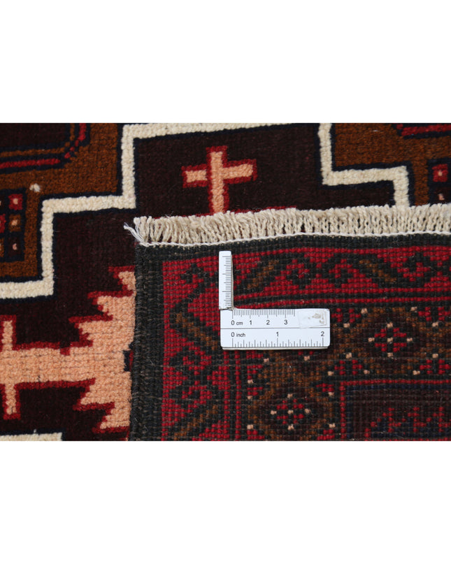 Baluch 2' 8" X 4' 6" Hand Knotted Wool Rug 2' 8" X 4' 6" (81 X 137) / Red / Wool