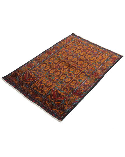 Baluch 2' 10" X 4' 4" Hand Knotted Wool Rug 2' 10" X 4' 4" (86 X 132) / Red / Wool
