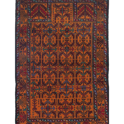 Baluch 2' 10" X 4' 4" Hand Knotted Wool Rug 2' 10" X 4' 4" (86 X 132) / Red / Wool