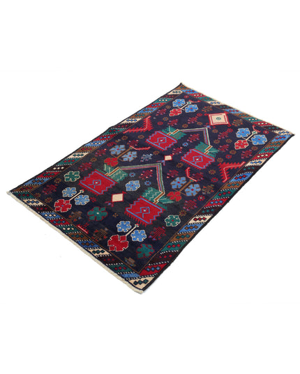 Baluch 2' 9" X 4' 8" Hand Knotted Wool Rug 2' 9" X 4' 8" (84 X 142) / Red / Wool