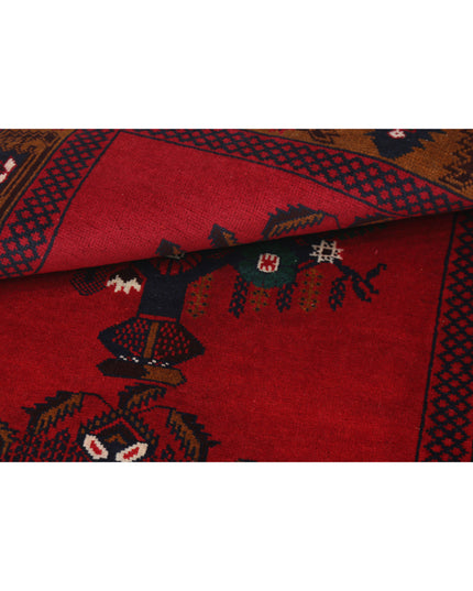 Baluch 2' 10" X 4' 9" Hand Knotted Wool Rug 2' 10" X 4' 9" (86 X 145) / Red / Wool