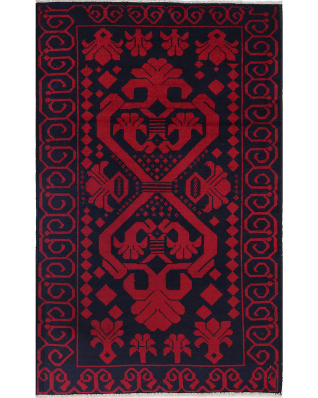 Baluch 2' 10" X 4' 7" Hand Knotted Wool Rug 2' 10" X 4' 7" (86 X 140) / Red / Wool