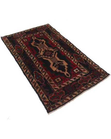 Baluch 2' 11" X 4' 6" Hand Knotted Wool Rug 2' 11" X 4' 6" (89 X 137) / Red / Wool
