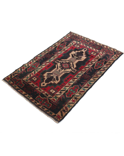 Baluch 2' 11" X 4' 6" Hand Knotted Wool Rug 2' 11" X 4' 6" (89 X 137) / Red / Wool