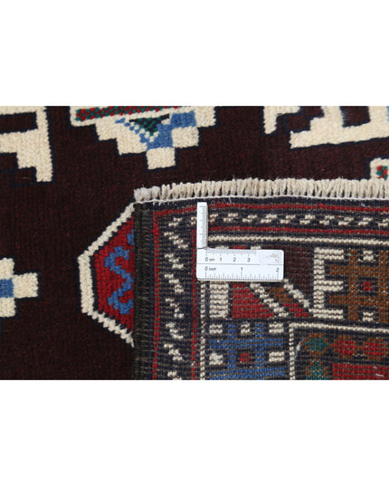 Baluch 2' 11" X 4' 6" Hand Knotted Wool Rug 2' 11" X 4' 6" (89 X 137) / Red / Wool