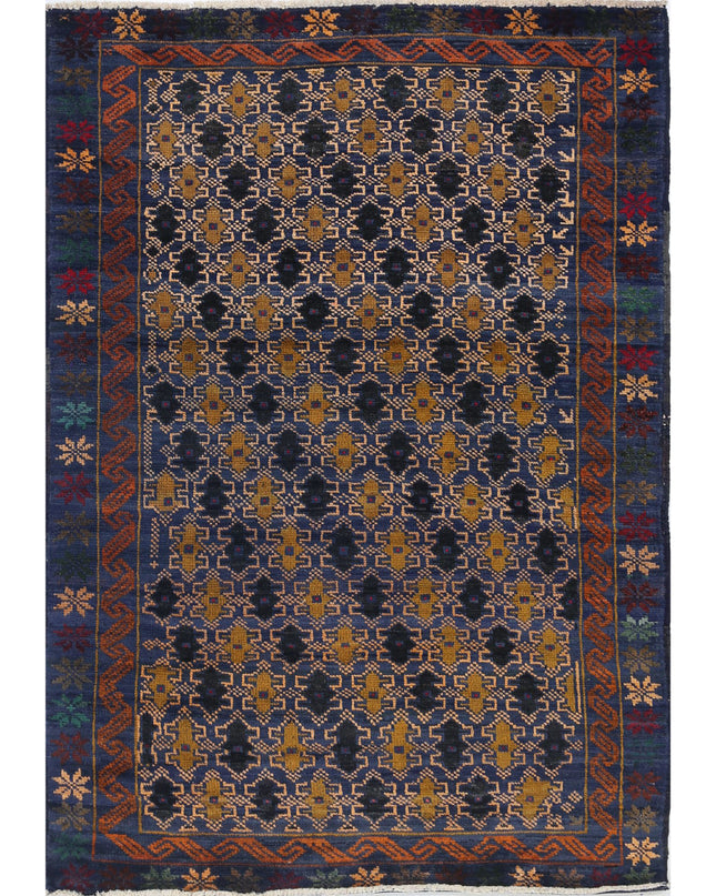 Baluch 3' 3" X 4' 9" Hand Knotted Wool Rug 3' 3" X 4' 9" (99 X 145) / Red / Wool